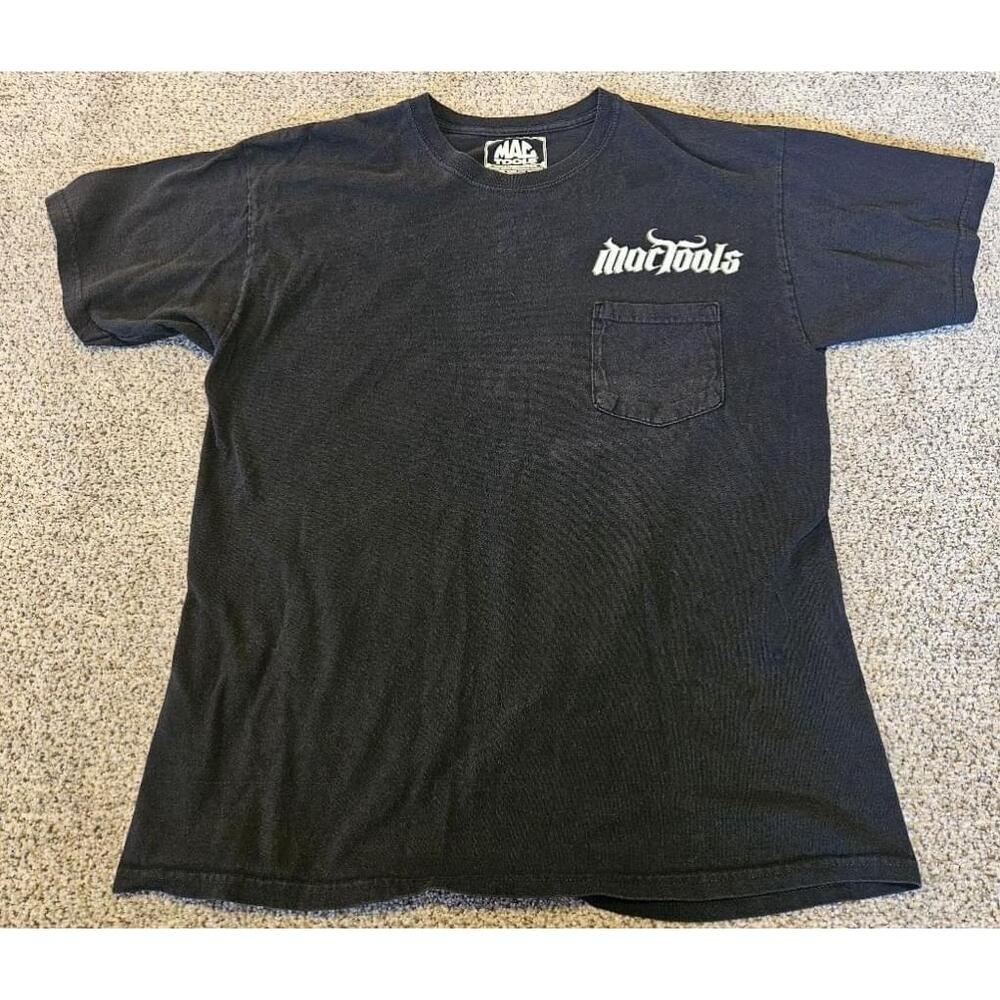 Vintage Mac Tools Graphic T-shirt Size Large Black